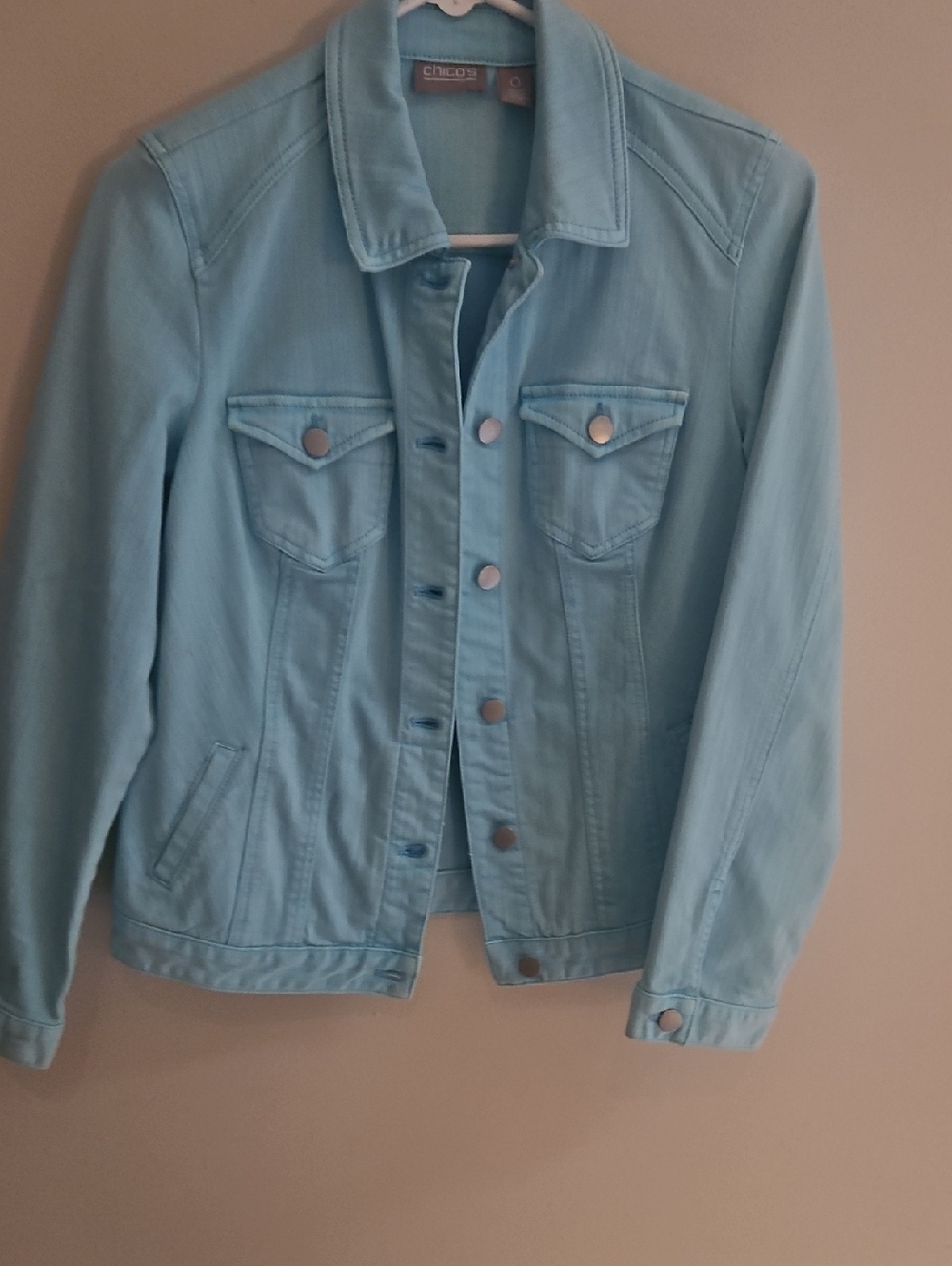 Chico's Pastel Blue Denim Jacket